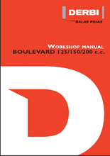 Load image into Gallery viewer, PIAGGIO DERBI BOULEVARD 125 150 200 2002 WORKSHOP MANUAL IN ENGLISH SCOOTER
