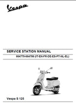 Load image into Gallery viewer, PIAGGIO VESPA S125 2007 SERVICE STATION MANUAL IN ENGLISH SCOOTER
