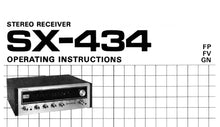 Load image into Gallery viewer, PIONEER SX-434 OPERATING INSTRUCTIONS ENGLISH STEREO RECEIVER
