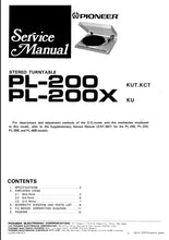 Load image into Gallery viewer, PIONEER PL-7 PL-720 SERVICE MANUAL ENGLISH STEREO TURNTABLE
