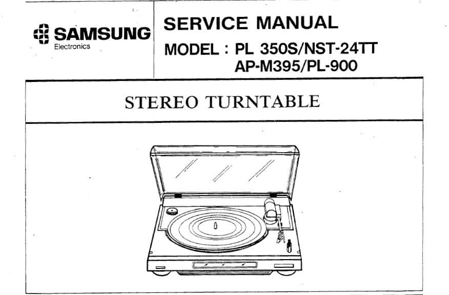 SAMSUNG PL350S SERVICE MANUAL IN ENGLISH STEREO TURNTABLE