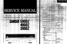 Load image into Gallery viewer, SANSUI 5900Z 4900Z 3900Z SERVICE MANUAL IN ENGLISH DIGITAL SYNTHESIZER DC STEREO RECEIVER
