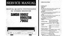 Load image into Gallery viewer, SANSUI 9900Z 8900ZDB 7900Z DIGITAL QUARTZ SYNTHESIZER DC STEREO RECEIVER SERVICE MANUAL
