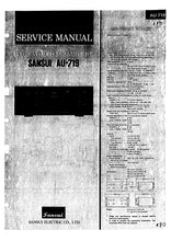 Load image into Gallery viewer, SANSUI AU-719 SERVICE MANUAL IN ENGLISH INTEGRATED STEREO AMPLIFIER
