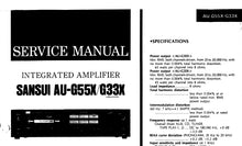 Load image into Gallery viewer, SANSUI AU-G55X AU-G33X SERVICE MANUAL ENGLISH INTEGRATED AMPLIFIER
