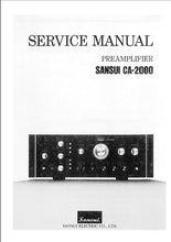 Load image into Gallery viewer, SANSUI CA-2000 SERVICE MANUAL ENGLISH PREAMPLIFIER
