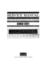 Load image into Gallery viewer, SANSUI EIGHT SOLID STATE AM/FM STEREO TUNER AMPLIFIER SERVICE MANUAL
