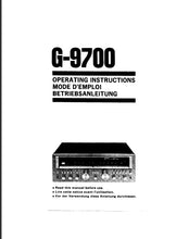 Load image into Gallery viewer, SANSUI G-9700 OPERATING INSTRUCTIONS MODE D&#39;EMPLOI BETRIEBSANLEITUNG ENG FRANC DEUT PURE POWER DC STEREO RECEIVER
