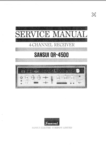 SANSUI QR-4500 SERVICE MANUAL ENGLISH 4 CHANNEL RECEIVER