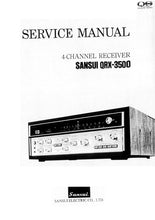 Load image into Gallery viewer, SANSUI QRX-3500 SERVICE MANUAL ENGLISH 4 CHANNEL RECEIVER
