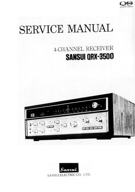 SANSUI QRX-3500 SERVICE MANUAL ENGLISH 4 CHANNEL RECEIVER