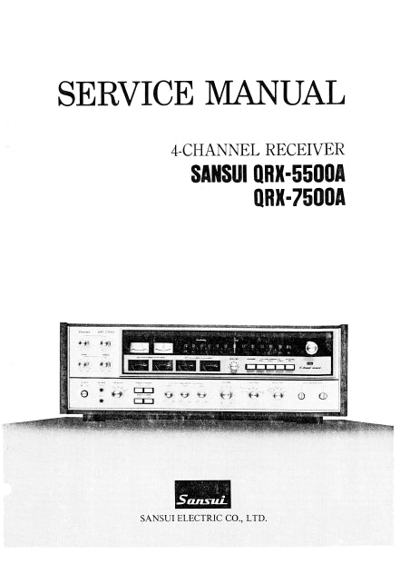 SANSUI QRX-5500A QRX-7500A SERVICE MANUAL ENGLISH 4 CHANNEL RECEIVER