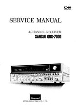 Load image into Gallery viewer, SANSUI QRX-7001 SERVICE MANUAL ENGLISH 4 CHANNEL RECEIVER
