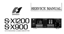 Load image into Gallery viewer, SANSUI S-X1200 S-X900 SERVICE MANUAL ENGLISH SYNTHESIZER STEREO RECEIVER
