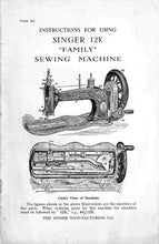 Load image into Gallery viewer, SINGER 12K BOOK IN ENGLISH SEWING MACHINE
