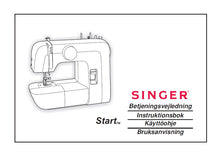 Load image into Gallery viewer, SINGER 1306 START BETJENINGSVEJLEDNING INSTRUKTIONSBOK KAYTTOOHJE BRUKSANVISNING DK SW FI NO SEWING MACHINE
