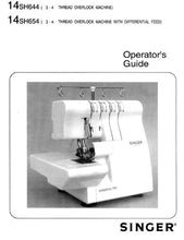 Load image into Gallery viewer, SINGER 14SH644 14SH654 OPERATOR&#39;S GUIDE ENGLISH THREAD OVERLOCK SEWING MACHINE

