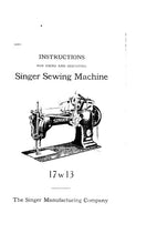 Load image into Gallery viewer, SINGER 17W13 INSTRUCTIONS ENGLISH SEWING MACHINES
