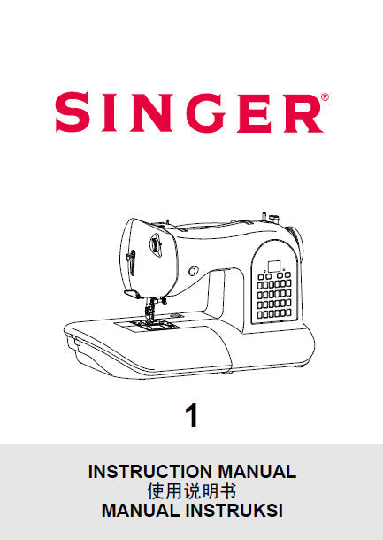 SINGER 1 INSTRUCTION MANUAL ENGLISH SEWING MACHINE