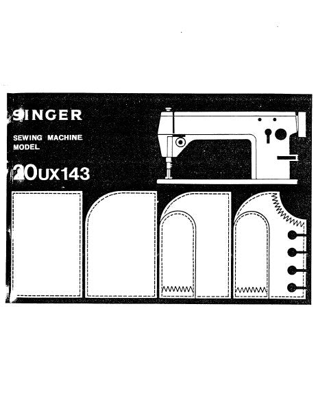 SINGER 20UX143 INSTRUCTIONS ENGLISH SEWING MACHINE