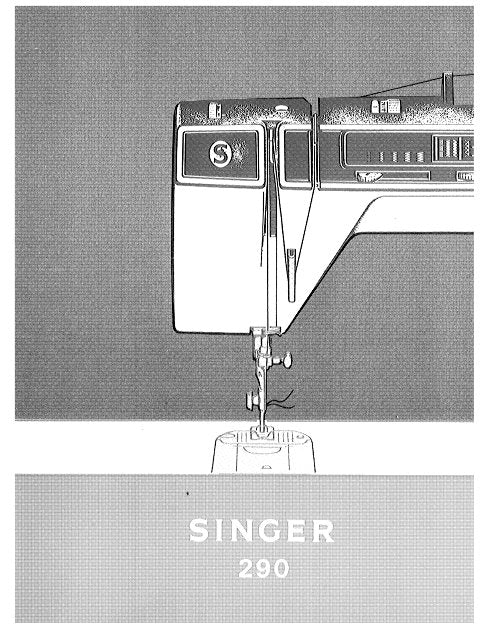 SINGER 290 INSTRUCTION MANUAL ENGLISH SEWING MACHINE