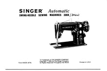 Load image into Gallery viewer, SINGER 306K 306W AUTOMATIC INSTRUCTIONS BOOK IN ENGLISH SEWING MACHINE
