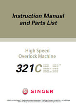 Load image into Gallery viewer, SINGER 321C INSTRUCTION MANUAL ENGLISH SEWING MACHINE
