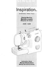 Load image into Gallery viewer, SINGER 4220 4228 INSTRUCTION MANUAL ENGLISH FRANCAIS ESPANOL SEWING MACHINE
