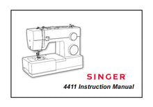 Load image into Gallery viewer, SINGER 4411 INSTRUCTION MANUAL ENGLISH SEWING MACHINE
