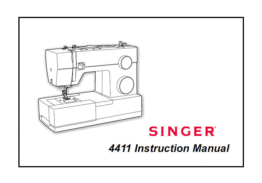 SINGER 4411 INSTRUCTION MANUAL ENGLISH SEWING MACHINE