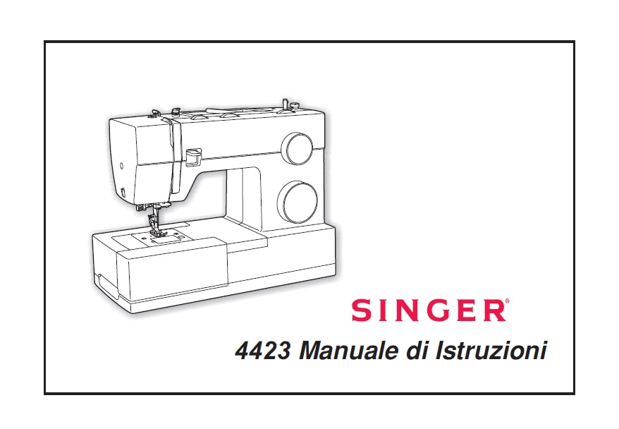 SINGER 4423 MANUALE DI ISTRUZIONI ITALIANO SEWING MACHINE