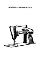 Load image into Gallery viewer, SINGER 503A LIST OF PARTS ENGLISH SEWING MACHINE
