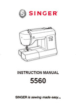 Load image into Gallery viewer, SINGER 5560 INSTRUCTION MANUAL ENGLISH ESPANOL FRANCAIS SEWING MACHINE
