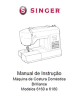 Load image into Gallery viewer, SINGER 6160 6180 BRILLIANCE MANUAL DE INSTRUCAO PT MAQUINA DE COSTURA
