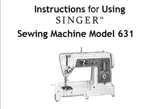 Load image into Gallery viewer, SINGER 631 INSTRUCTIONS ENGLISH SEWING MACHINE
