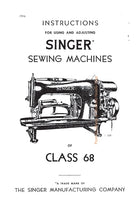 Load image into Gallery viewer, SINGER 68 INSTRUCTIONS ENGLISH SEWING MACHINE
