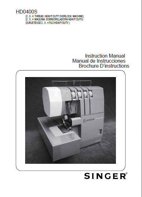 SINGER HD0400S INSTRUCTION MANUAL ENGLISH SEWING MACHINE