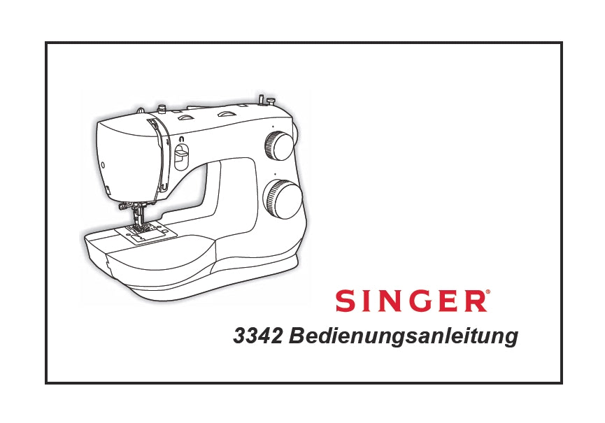 SINGER 3342 FASHION MATE BEDIENUNGSANLEITUNG DEUTSCH NAHMASCHINE