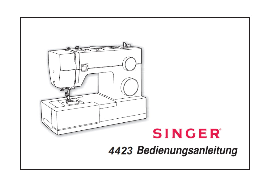 SINGER 4423 BEDIENUNGSANLEITUNG DEUTSCH NAHMASCHINE