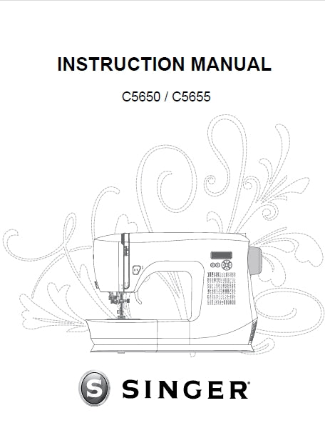 SINGER C5650 C5655 INSTRUCTION MANUAL ENGLISH SEWING MACHINE