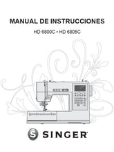 Load image into Gallery viewer, SINGER HD6800C HD6805C MANUAL DE INSTRUCCIONES ESP MAQUINA DE COSER
