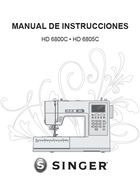 SINGER HD6800C HD6805C MANUAL DE INSTRUCCIONES ESP MAQUINA DE COSER