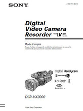 Load image into Gallery viewer, SONY DCR-VX2000 MODE D&#39;EMPLOI BOOK EN FRANCAIS DIGITAL VIDEO CAMERA RECORDER
