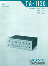 Load image into Gallery viewer, SONY TA-1130 SERVICE MANUAL BOOK ENGLISH INTEGRATED STEREO AMPLIFIER

