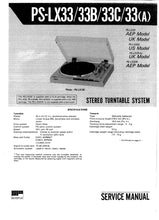 Load image into Gallery viewer, SONY PS-LX33 PS-LX33B PS-LX33C PS-LX33A SERVICE MANUAL IN ENGLISH STEREO TURNTABLE SYSTEM
