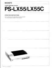 Load image into Gallery viewer, SONY PS-LX55 PS-LX55C OPERATING INSTRUCTIONS ENGLISH STEREO TURNTABLE SYSTEM
