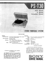 Load image into Gallery viewer, SONY PS-T30 SERVICE MANUAL IN ENGLISH STEREO TURNTABLE SYSTEM
