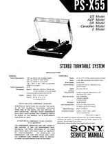 Load image into Gallery viewer, SONY PS-X55 SERVICE MANUAL IN ENGLISH STEREO TURNTABLE SYSTEM

