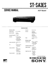 Load image into Gallery viewer, SONY ST-SA3ES SERVICE MANUAL IN ENGLISH FM STEREO FM AM TUNER
