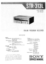 Load image into Gallery viewer, SONY STR-313L SERVICE MANUAL IN ENGLISH FM AM PROGRAM RECEIVER
